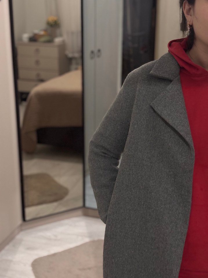 Gri Midi kaban - Görsel 3