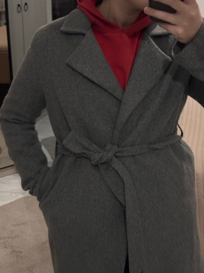 Gri Midi kaban - Görsel 2