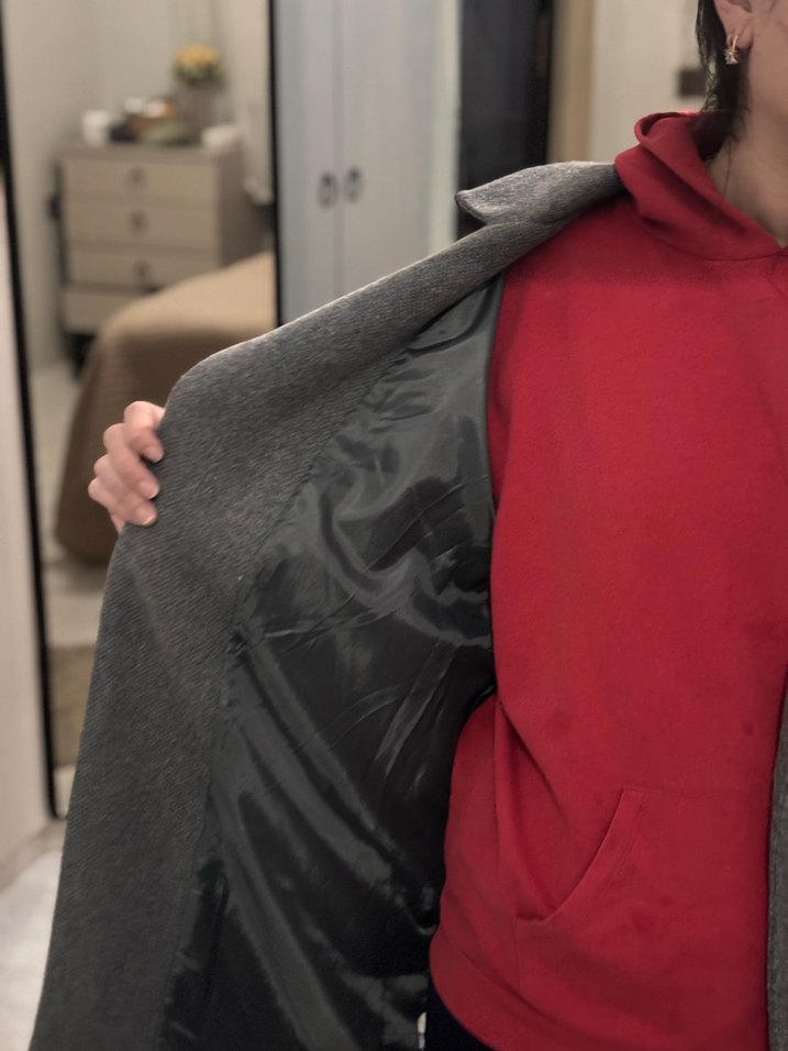 Gri Midi kaban - Görsel 4