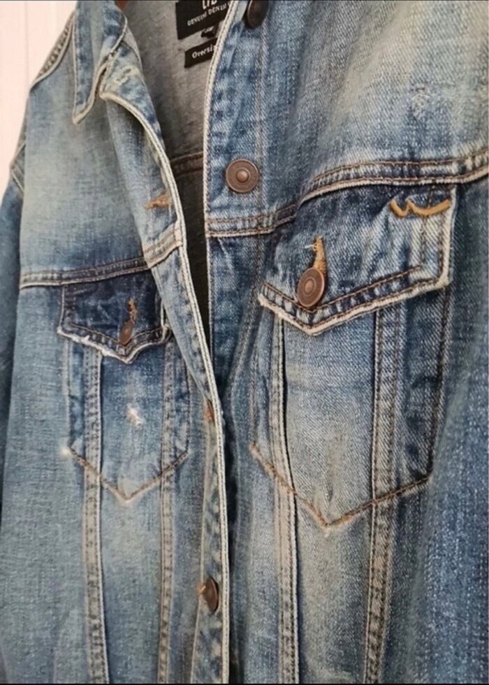 Kadın Denim kot Ceket - Görsel 2