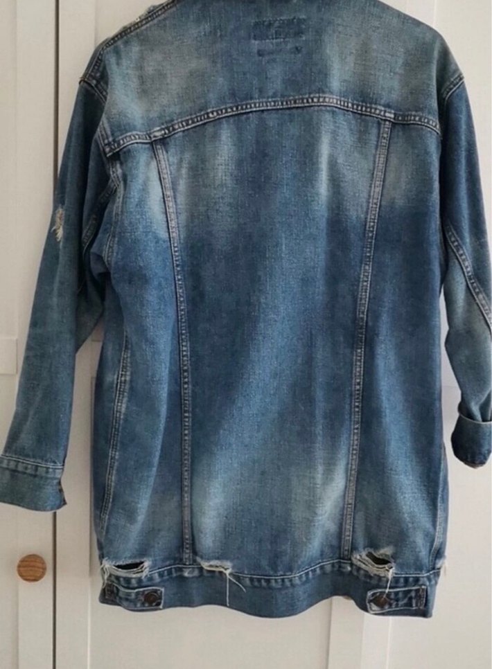 Kadın Denim kot Ceket - Görsel 3