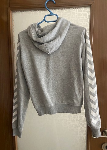 Hummel Gri Kapüşonlu Fermuarlı Sweatshirt