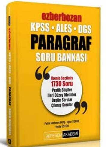  KPSS PEGEM PARAGRAF SORU BANKASI