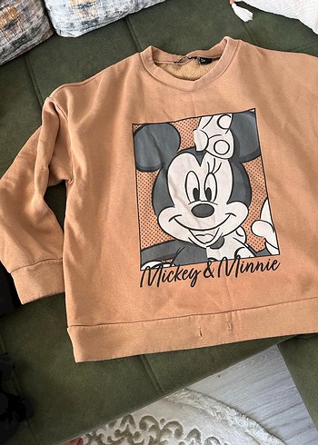 Kahverengi Pamuklu Sweatshirt