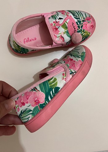 27 Beden Pembe Baskılı Kız Çocuk Loafer Ayakkabı