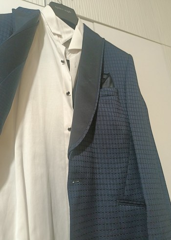 l/xl Beden mavi Renk Erkek Mavi Düğmeli Modern Klasik Takım Ceket