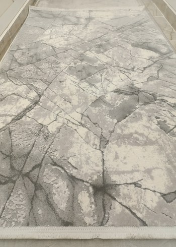 Gri Baskılı Çağdaş Halı - Görsel 4