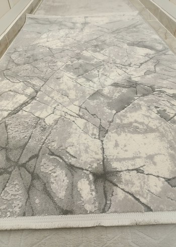 Gri Baskılı Çağdaş Halı - Görsel 3