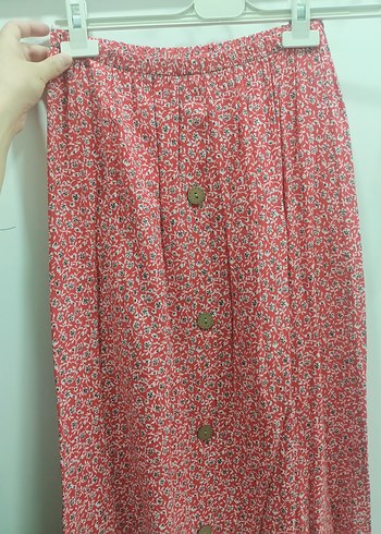 Renkli Çiçek Desenli etek - Görsel 2