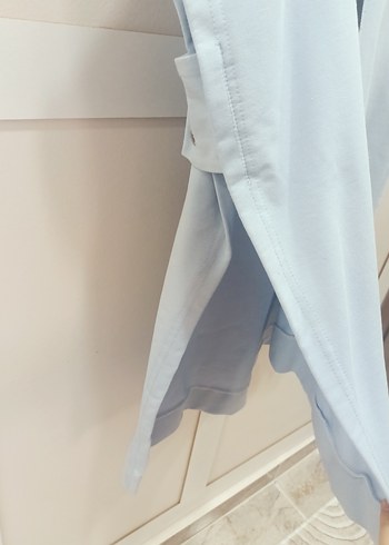 Gri Kapüşonlu Kolsuz Sweatshirt - Görsel 5