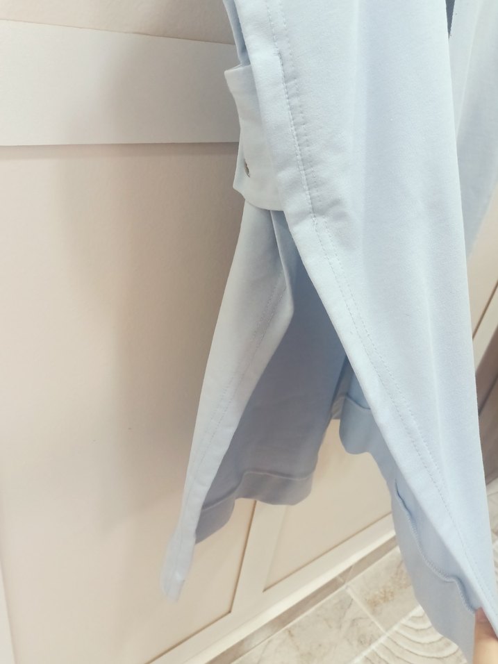 Gri Kapüşonlu Kolsuz Sweatshirt - Görsel 5