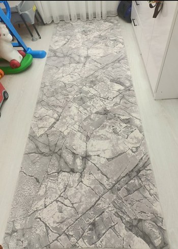 Gri Modern Desenli Halı - Görsel 4