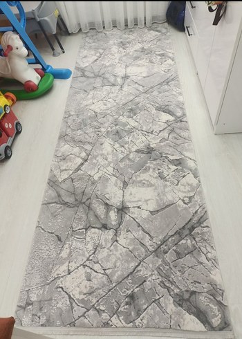 Gri Modern Desenli Halı - Görsel 2