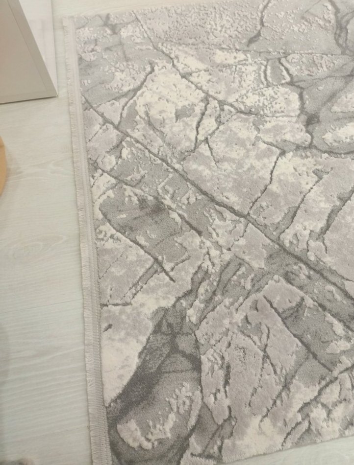 Gri Modern Desenli Halı - Görsel 3