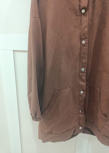 Düğmeli Kahverengi  Kadın Ceket - Görsel 9