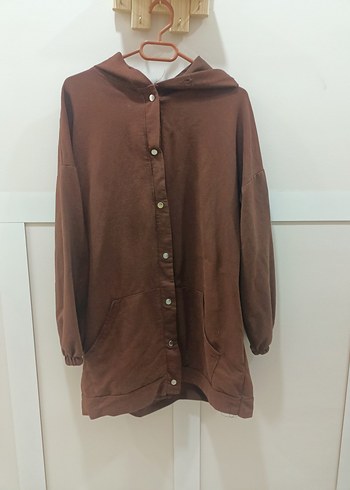 Düğmeli Kahverengi  Kadın Ceket - Görsel 6