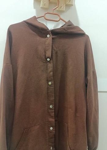 Düğmeli Kahverengi  Kadın Ceket - Görsel 8