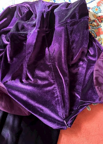 Mor Uzun Kollu Drapeli Kadın Tulum - Görsel 5