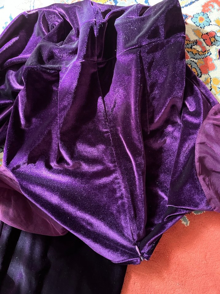 Mor Uzun Kollu Drapeli Kadın Tulum - Görsel 5