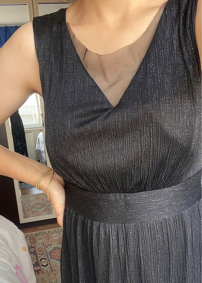 M,L uyumlu siyah abiye - Görsel 5