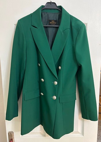 Düğmeli Yeşil Kadın Blazer Ceket