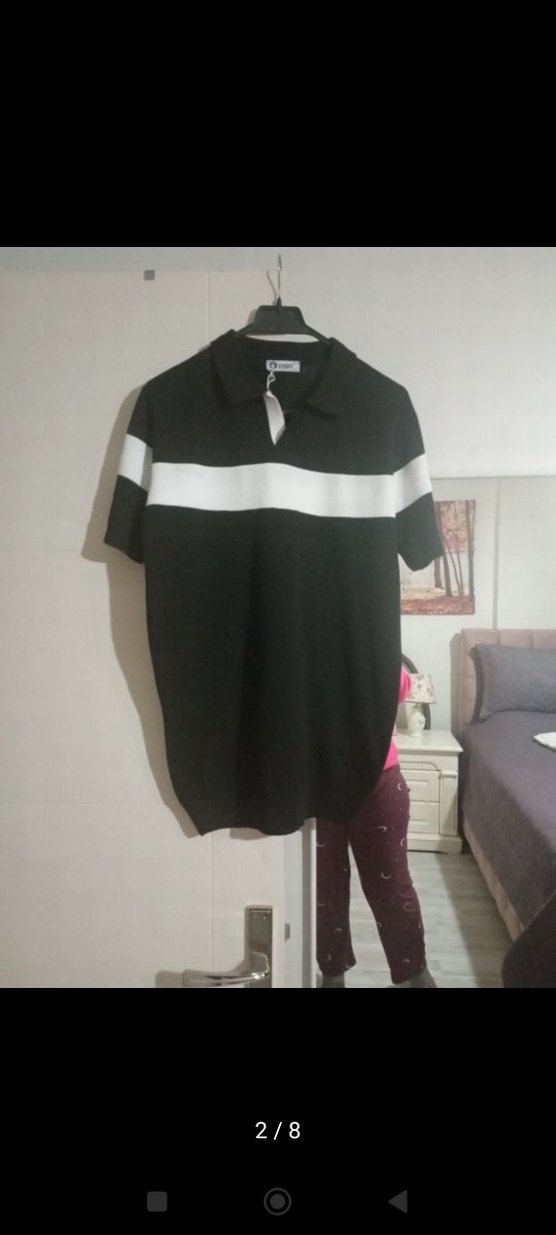 Erkek Siyah Kısa Kollu Polo Tişört - Görsel 2