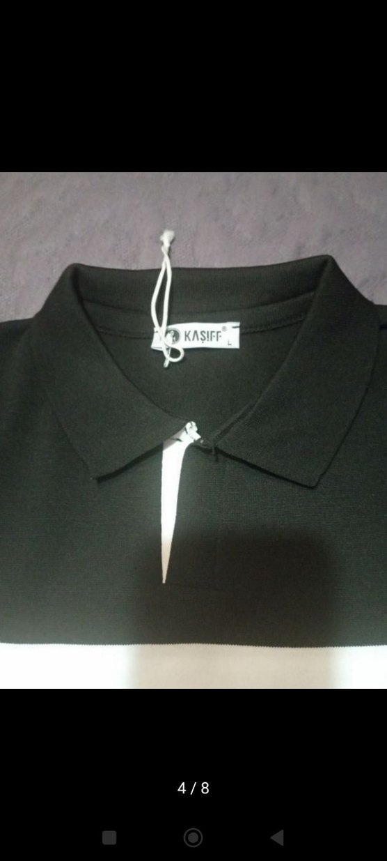 Erkek Siyah Kısa Kollu Polo Tişört - Görsel 4