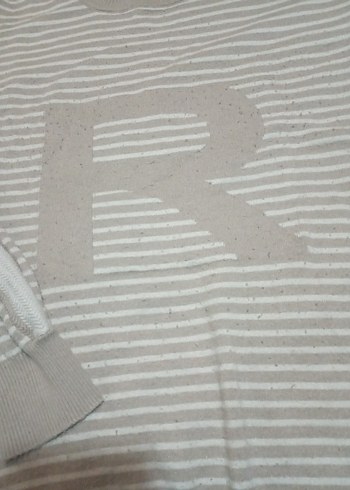 Çizgili, Uzun Kollu, Salaş Kadın Kazak - Görsel 8