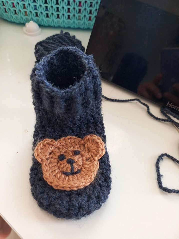 Nakışlı Örme  Bebek Botu - Görsel 4