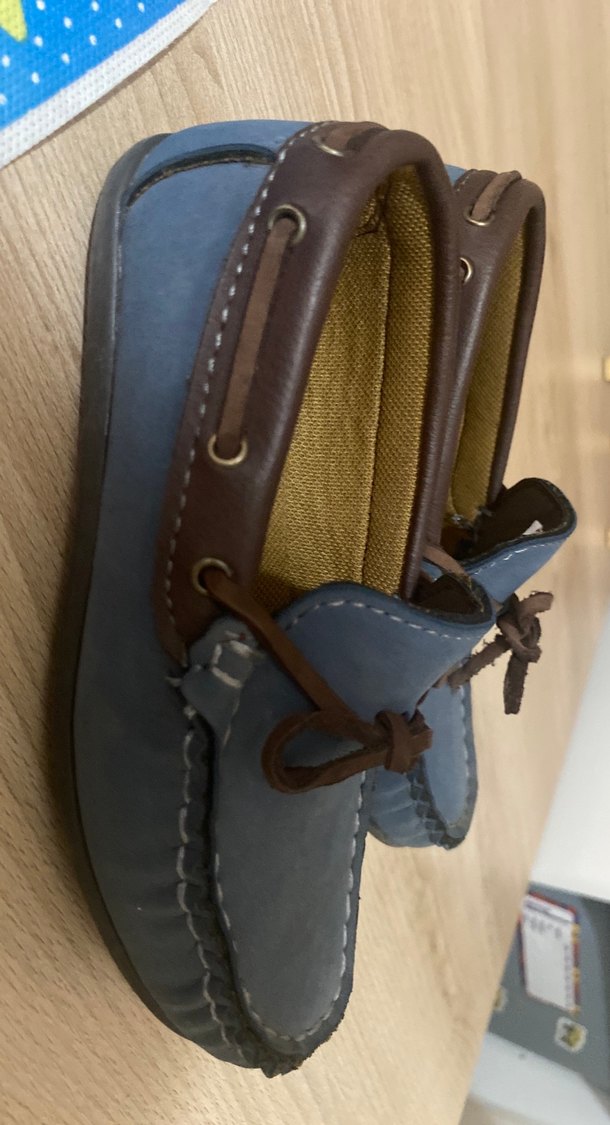 Erkek Çocuk Mavi Süet Tokalı Özel Ayakkabı - Görsel 4