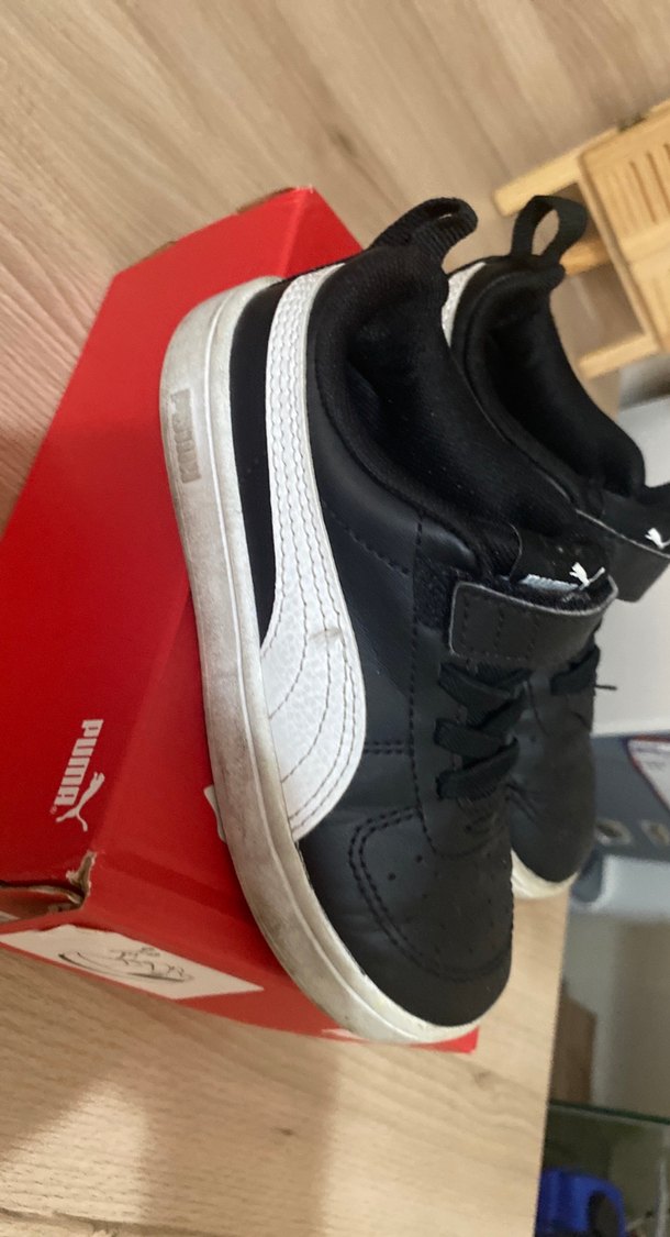 Erkek Çocuk Siyah Cırtlı Spor Ayakkabı - Görsel 5