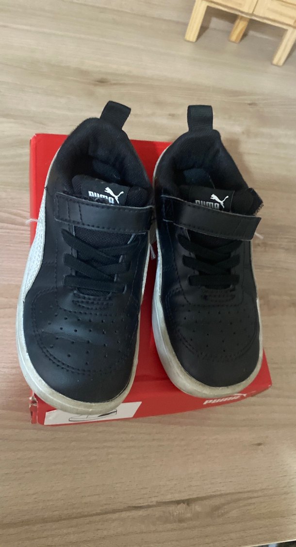 Erkek Çocuk Siyah Cırtlı Spor Ayakkabı - Görsel 2