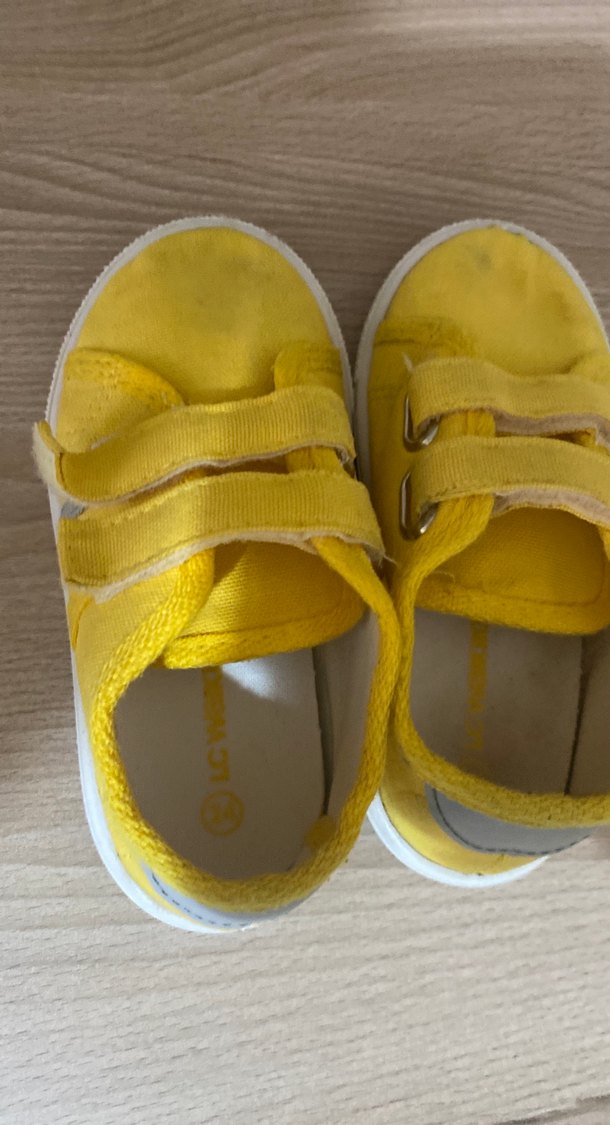 Sarı Erkek Çocuk Sneakers Velcro Bantlı - Görsel 4