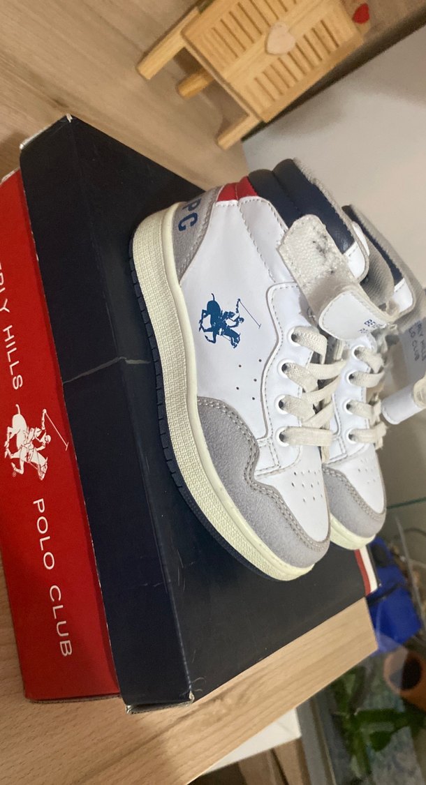 Beyaz Erkek Çocuk Spor Ayakkabı Velcro - Görsel 2