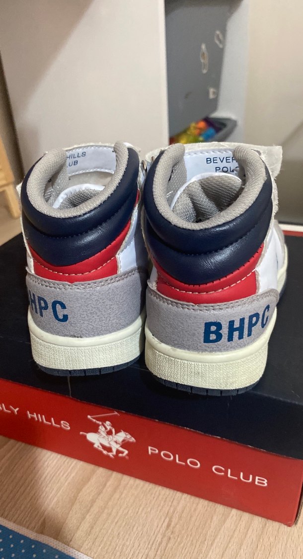 Beyaz Erkek Çocuk Spor Ayakkabı Velcro - Görsel 4