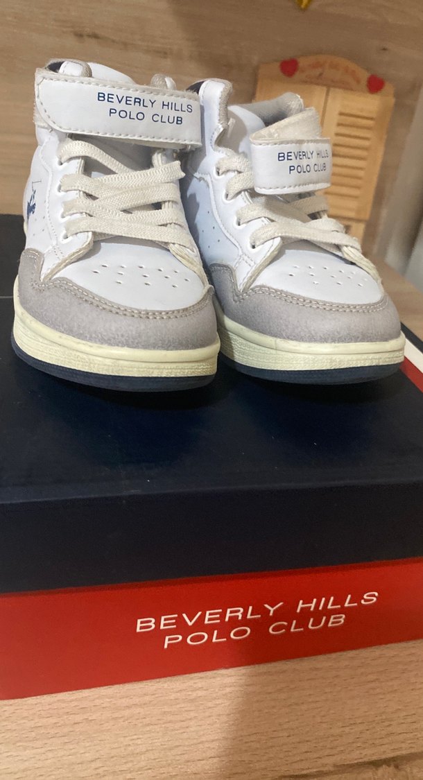 Beyaz Erkek Çocuk Spor Ayakkabı Velcro - Görsel 3