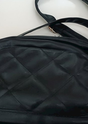 Siyah Deri Fermuarlı Kadın Çanta - Görsel 11