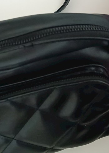 Siyah Deri Fermuarlı Kadın Çanta - Görsel 10