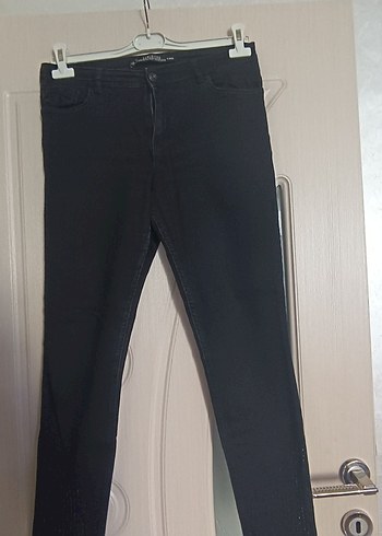 Siyah Regular Fit Midi Kot Pantolon