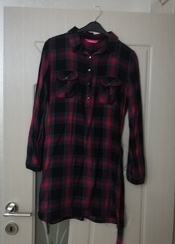 #kadın # ekose#gömlek tunik - Görsel 2