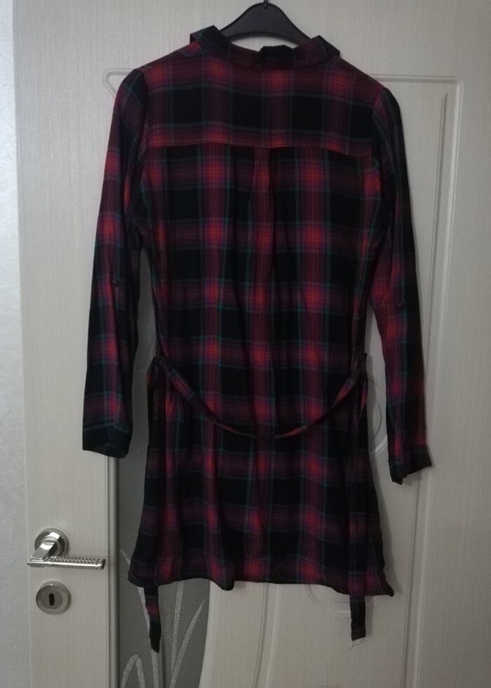#kadın # ekose#gömlek tunik - Görsel 3