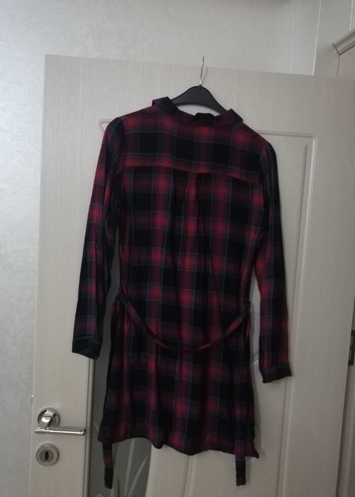 #kadın # ekose#gömlek tunik - Görsel 4