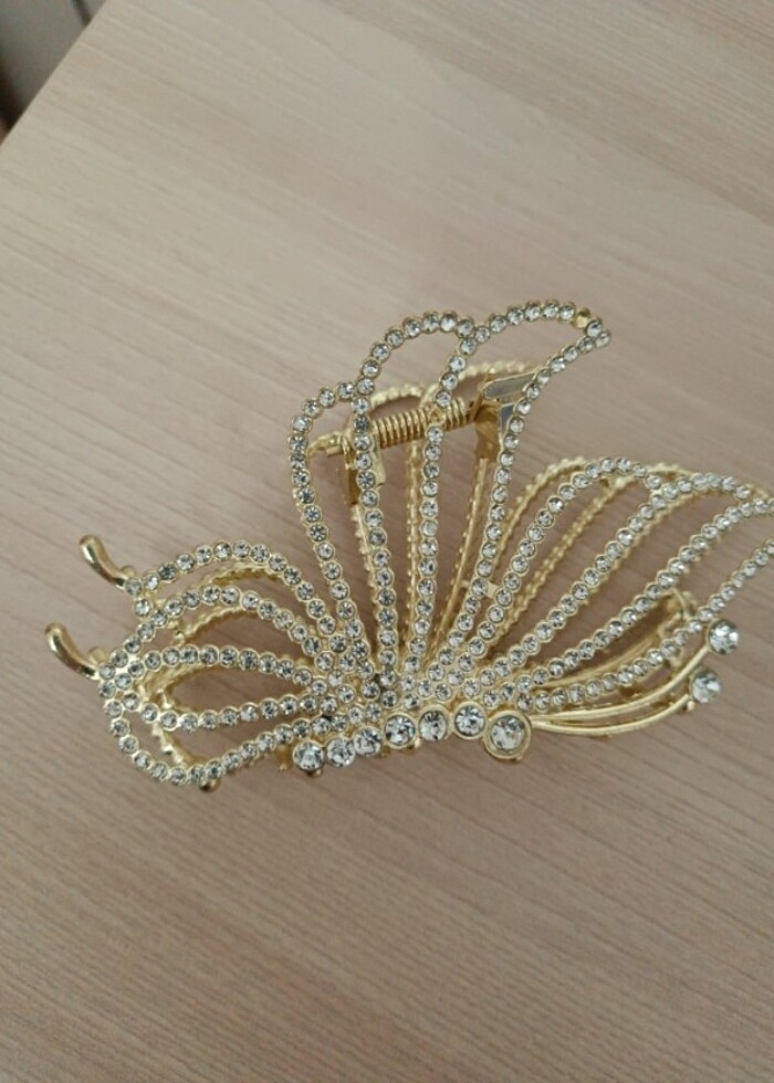 #saç#tokası#gold#taşlı#metal - Görsel 3