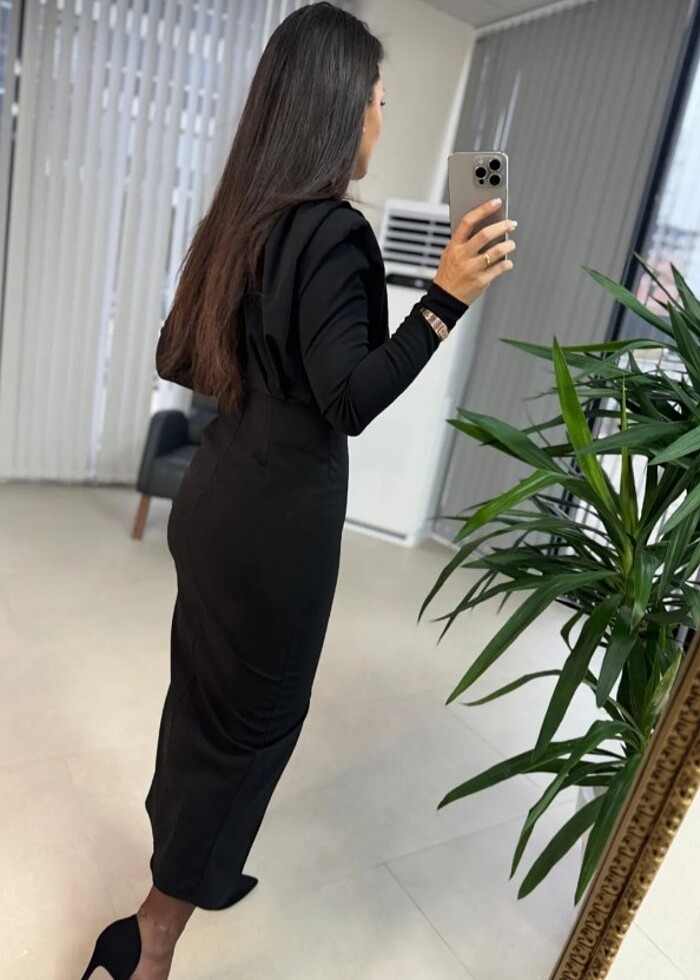 Siyah# kadın# elbise - Görsel 3