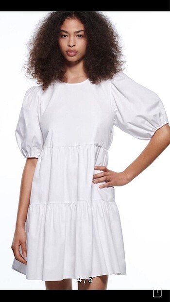 xs Beden beyaz Renk Zara beyaz sırtı açık elbise
