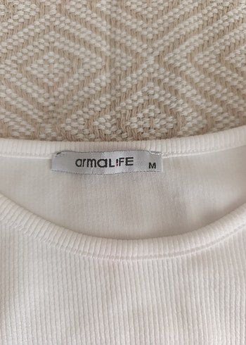 Armalife Beyaz Baskılı Pamuklu Atlet