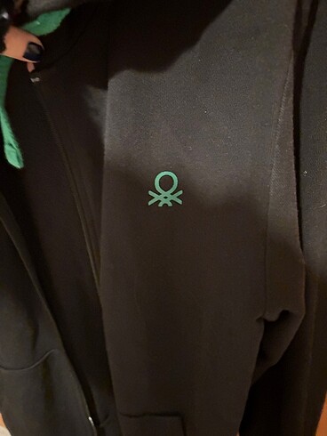 l Beden benetton kapüşonlu fermuarlı sweat