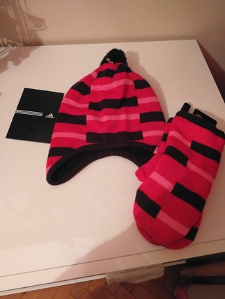 Adidas kışlık bere eldiven takim
