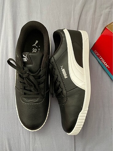 39 Beden PUMA Spor Ayakkabı/ black-white puma silver
