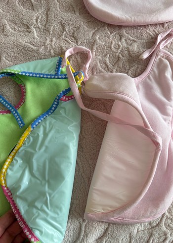 Nakışlı Pembe Bebek Önlüğü - Görsel 2